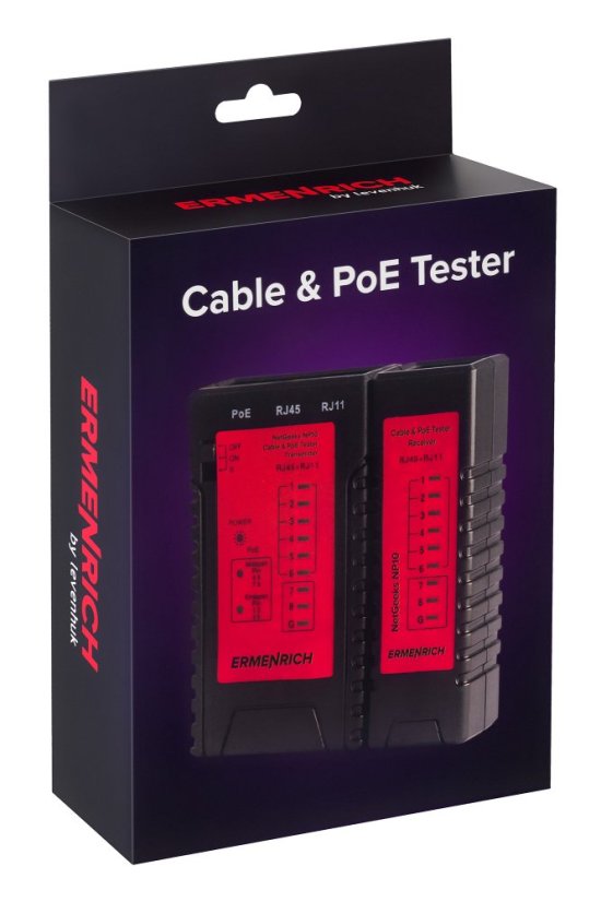Tester káblov a PoE Ermenrich NetGeeks NP10