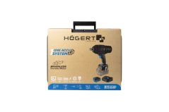 SET Aku bezuhlíkový rázový uťahovák 1000Nm HÖGERT 18V + 6 Ah baterie + nabíječka + kufr