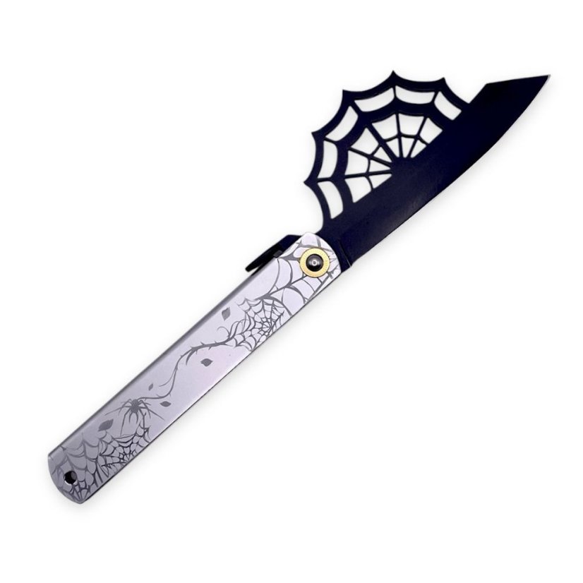 Japonský zavírací nůž Higonokami ARANEA SPIDER z modré oceli Warikomi - 120 mm, PL/BL