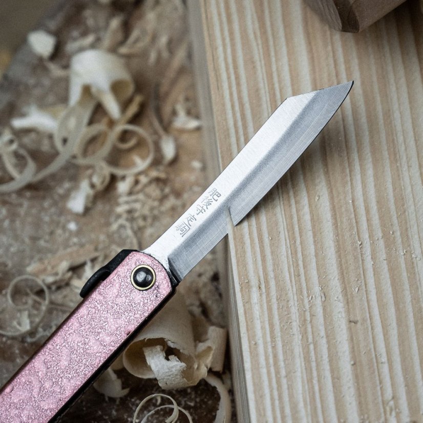 Japonský zatvárací nôž Higonokami NAGAO z ocele Yasuki s medenou rukoväťou - 73 mm