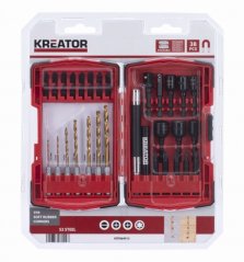 KRT064913 - Sada bitů, hlavic a vrtáků 38ks