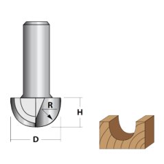 Fréza do dřeva stopka 8x3,97x6mm / U profil