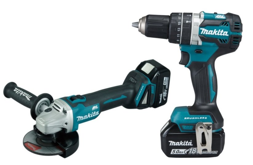 MAKITA DLX2210TJ1 18V 2-dílná sada - DGA506+DHP484+2x aku