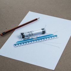 Japonské multifunkční rolovací pravítko DRAPAS - 160 mm