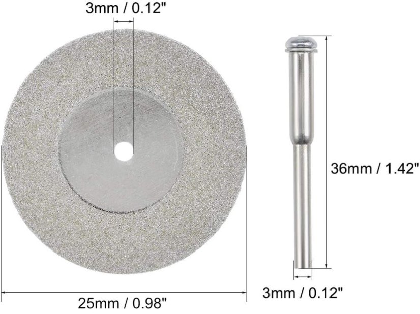 Diamantové řezné mini kotouče PRECIS – 25 mm, 10 ks