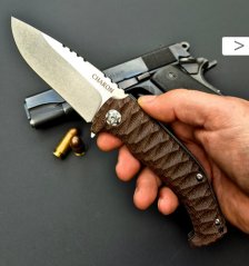 Dachs Knives Charon Evo Stonewash hnědý