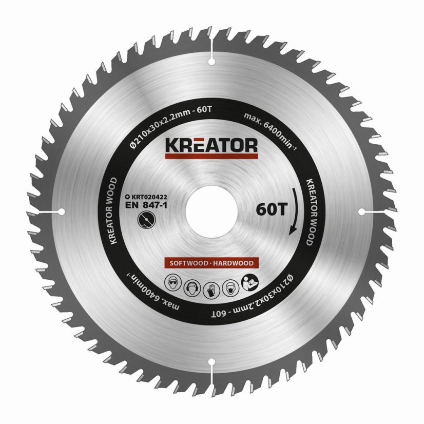KRT020422 - Pilový kotouč na dřevo 210mm, 60T