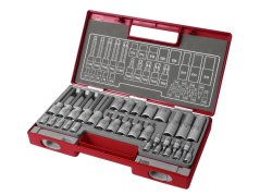 Hlavica nástrčné a zástrčné TORX, súprava 32ks, 1/4", 1/2"