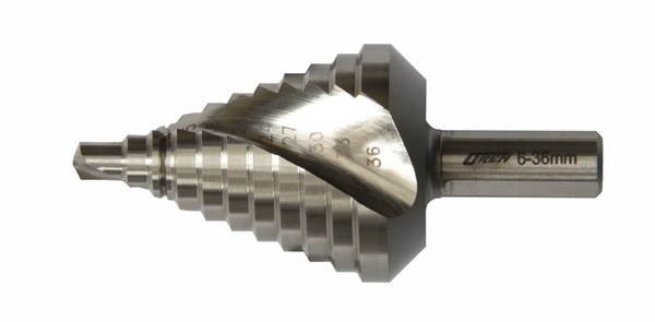 Stupňovitý vrták OREN HSS se spirálovou drážkou 6-36 mm (po 3 mm)