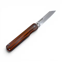 Japonský zatvárací nôž Higonokami LINER LOCK VG10 - 75 mm, mahagónová drevená rukoväť a poistka proti zatvoreniu