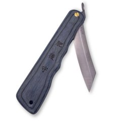 Japonský zatvárací nôž Higonokami WOODY BLUE z ocele VG10 - 100 mm, drevená rukoväť