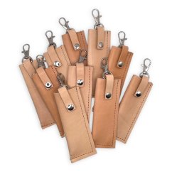 Kožené pouzdro pro japonské nože Higonokami, velikost S/M, se zavíráním a karabinou