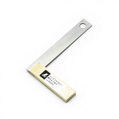 Nerezový mini uholník SHINWA s robustnou mosadznou základňou - 90 mm