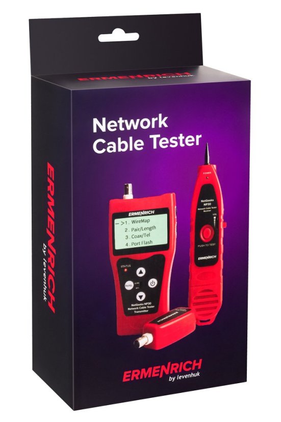Tester sieťových káblov Ermenrich NetGeeks NP30