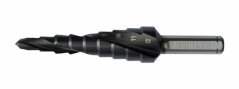 Stupňovitý vrták OREN HSS-Co. TiAlN se spirálovou drážkou 4-12 mm