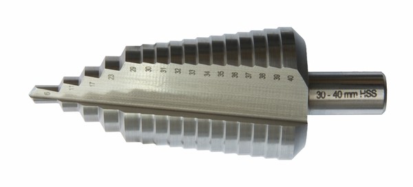Stupňovitý vrták OREN HSS 30-40 mm (po 1 mm)