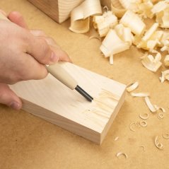 Japonské řezbářské mini-dláto SENKICHI s U čepelí - 6 mm