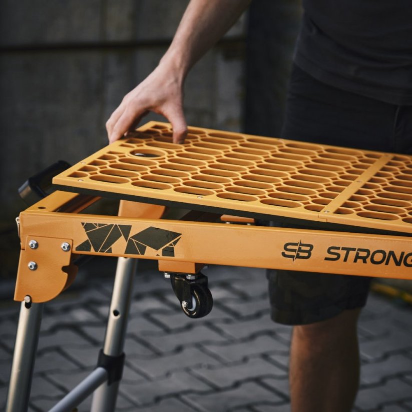 Multifunkční skládací stůl a plošina STRONGBOLD StrongBench B910