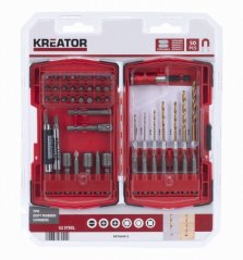 KRT064912 - Sada bitů a vrtáků 50ks