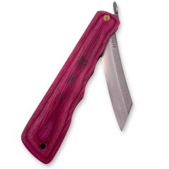 Japonský zatvárací nôž Higonokami WOODY RED z ocele VG10 - 100 mm, drevená rukoväť